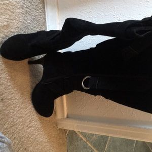 Black high heel boots